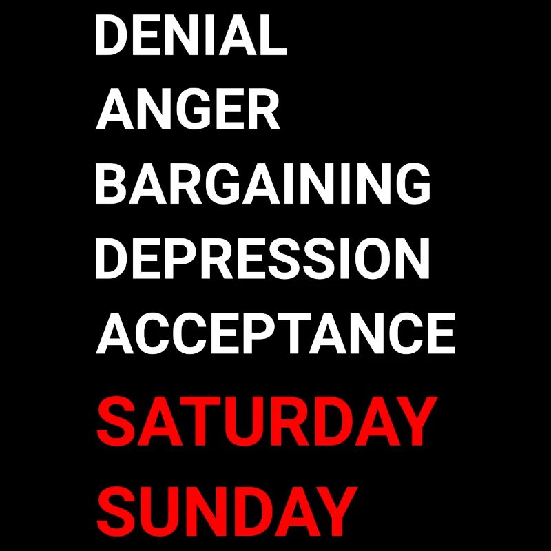 Bargaining Depression Acceptance Saturday Sunday