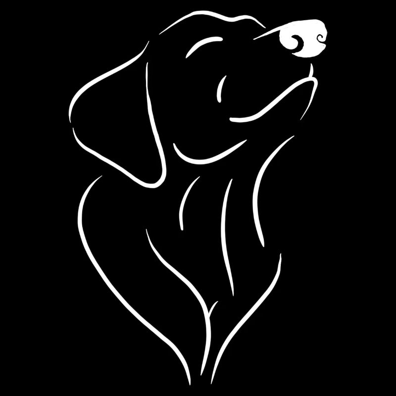 Tête de chien blanche