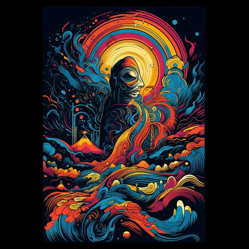 Trippy Explosion - Motif psychédélique