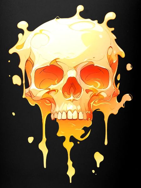 Melting Skull 003