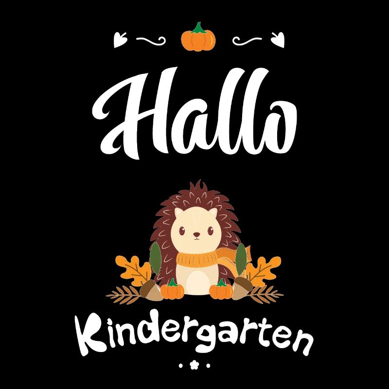 süßer Igel Design mit Herbstmotiven