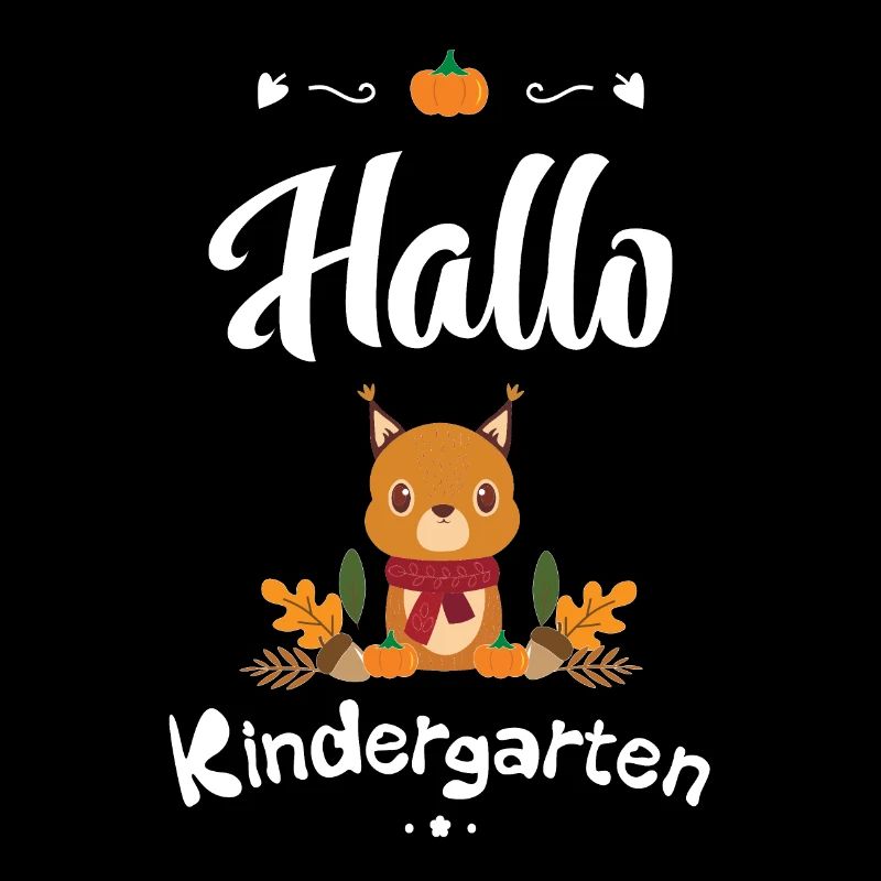 süßes Eichhörnchen Design mit Herbstmotiven