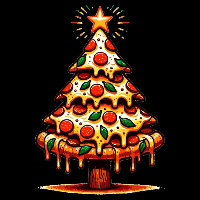 Pizza-Weihnachtsbaum