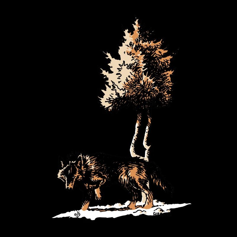 Loup dans la neige