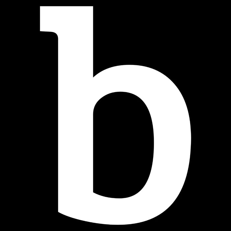 Buchstabe b "b" weiß