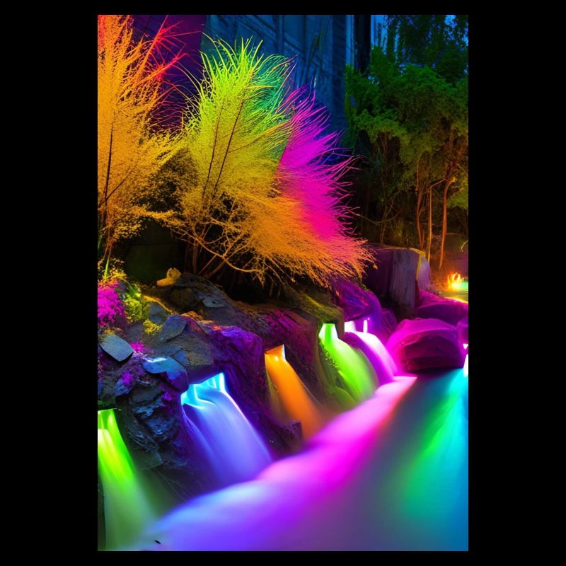 Neon waterfall