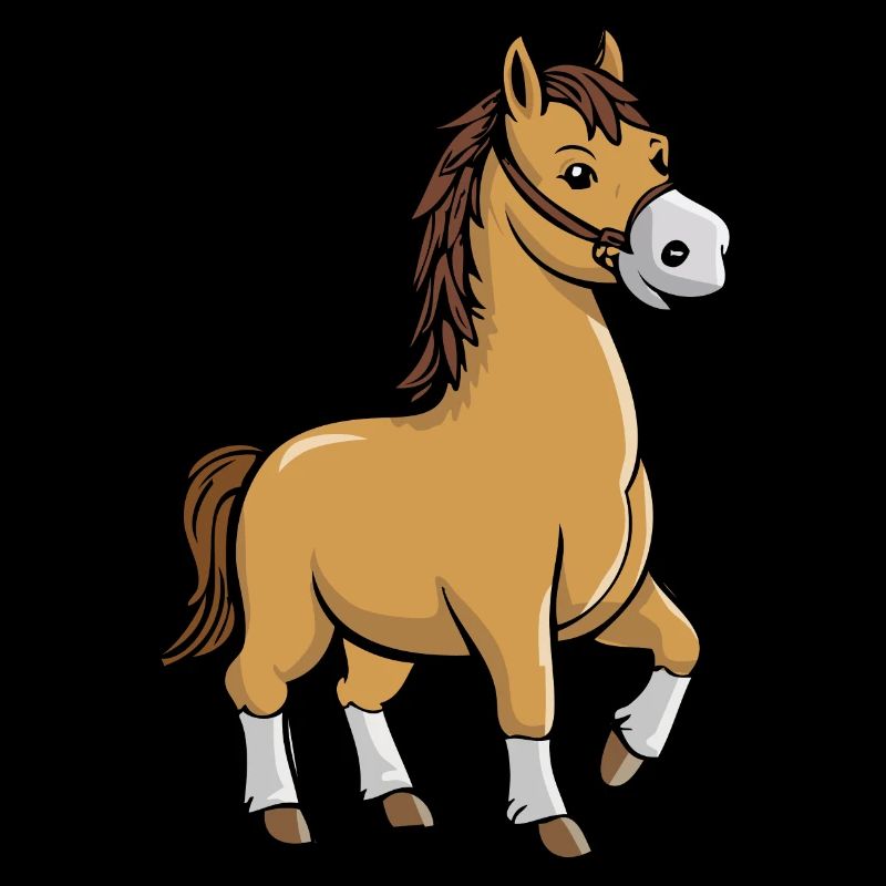 Pferd süßes Comic-Pferd Reiten