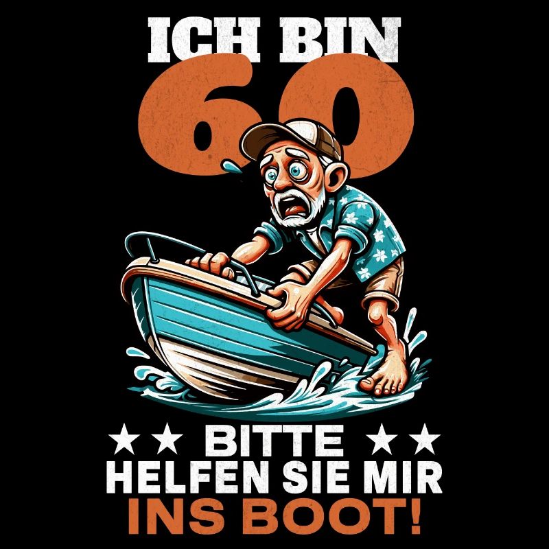 ICH BIN 60 BITTE HELFEN SIE MIR INS BOOT