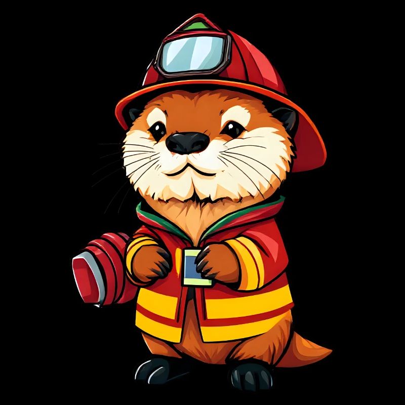 Firefighter Beaver Ready for Action