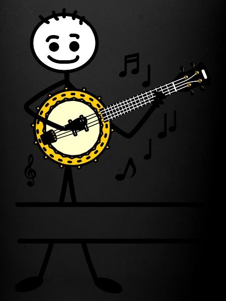 Banjo player banner