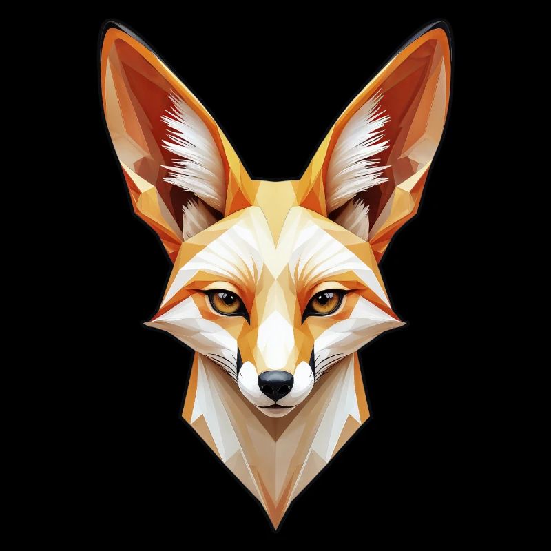 Fennec-Kopf in Farbe