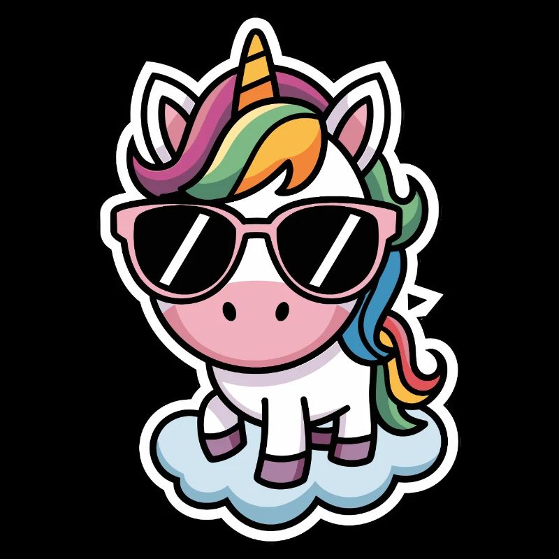 Style d’autocollant licorne