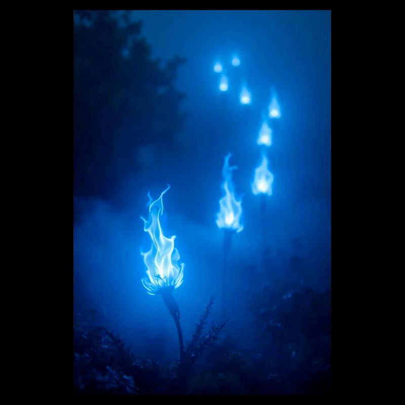 Hitodama Ätherische, flackernde Seelenlichter, die dahintreiben