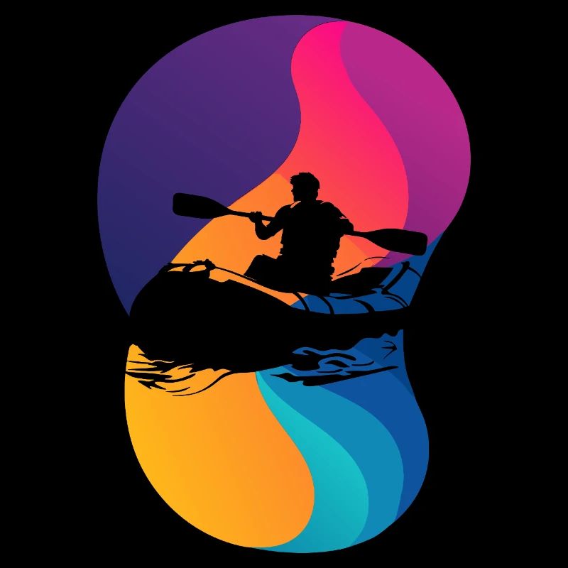 Rowing Whitewater Stream