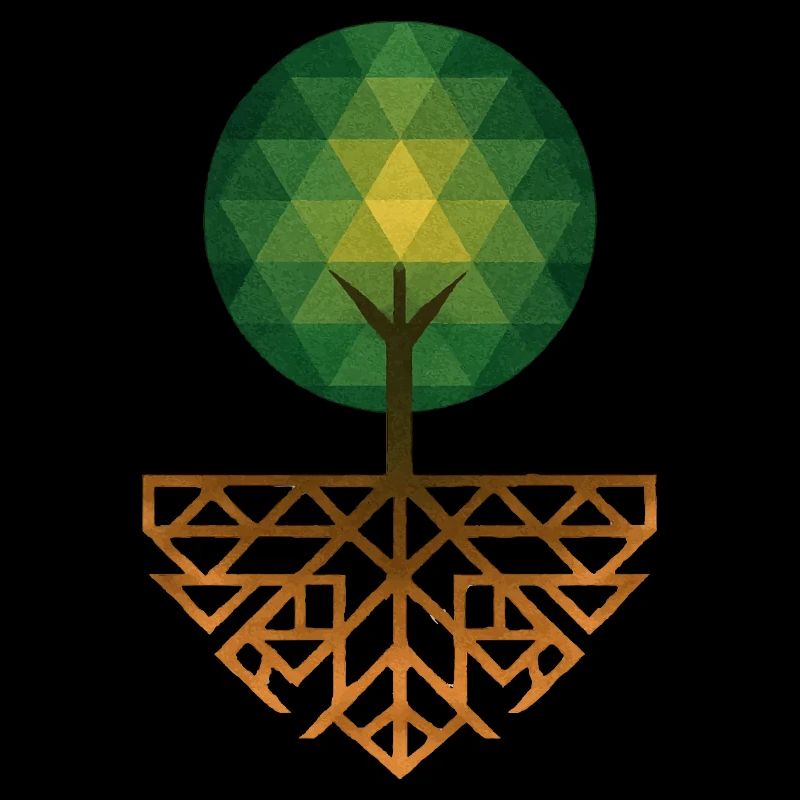 Abstract Tree with Geometric Roots – Symmet