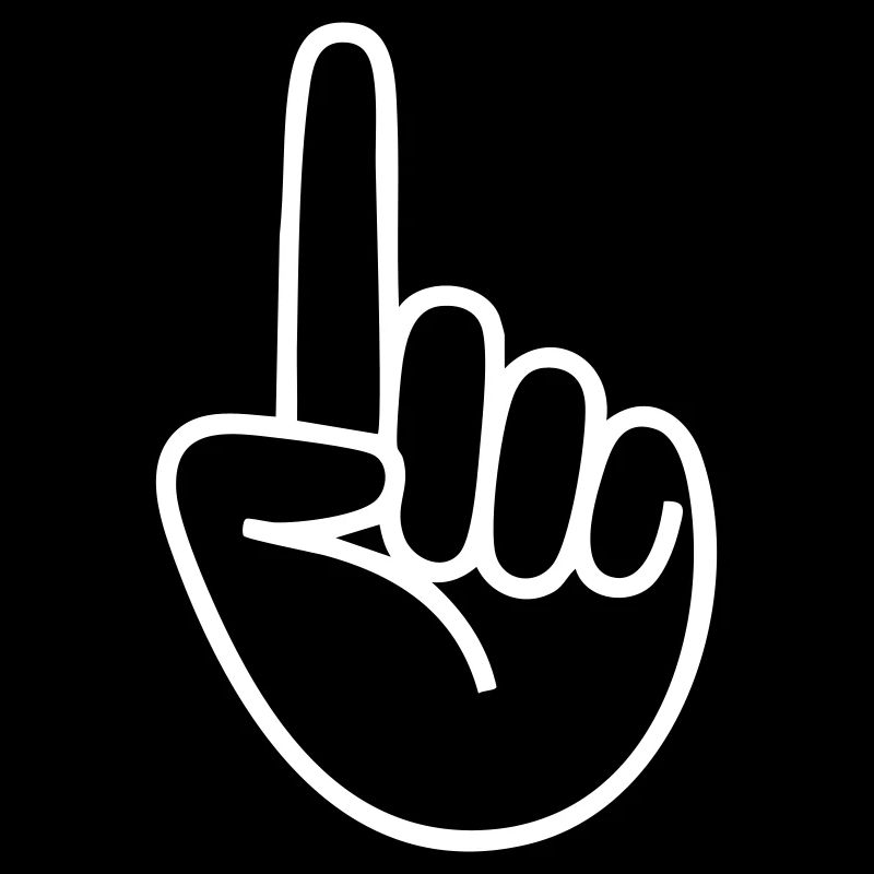 Pointer la main vers le haut - Dessin au trait minimal