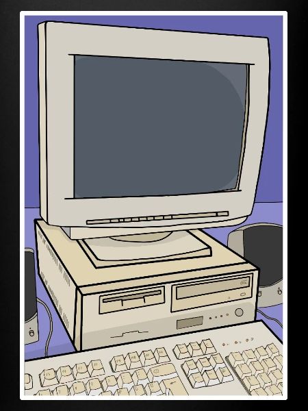 Retro-Computer-Desktop-Einrichtung