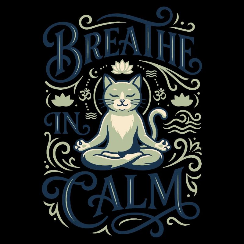 Meditating cat at rest