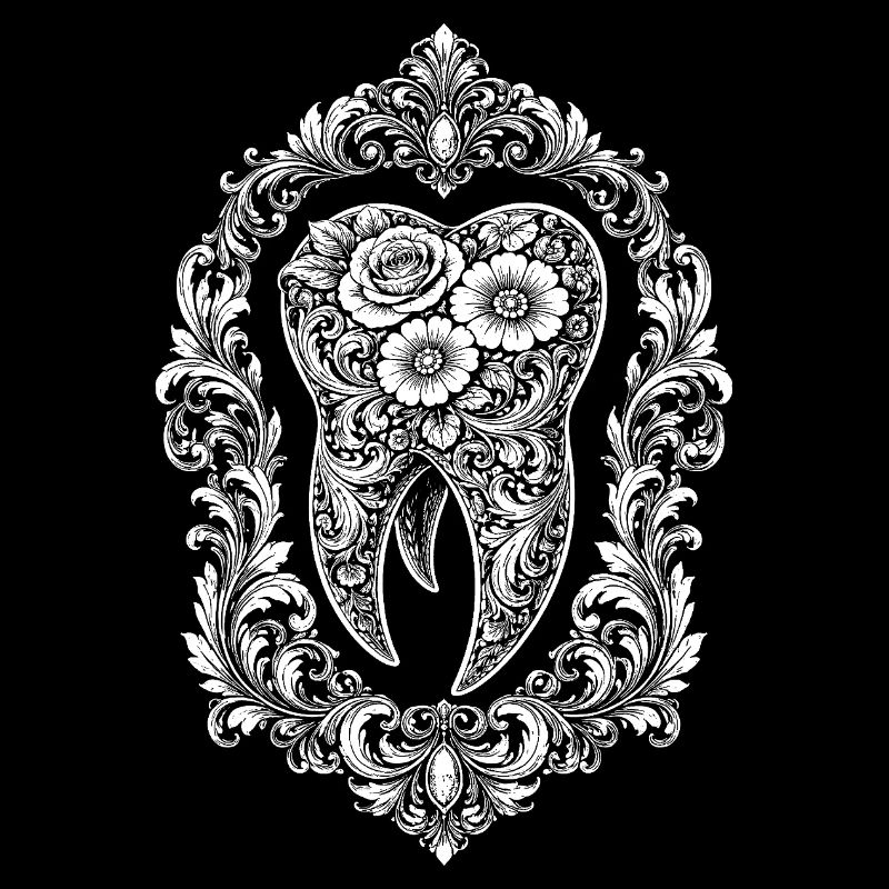 Baroque tooth design in frame