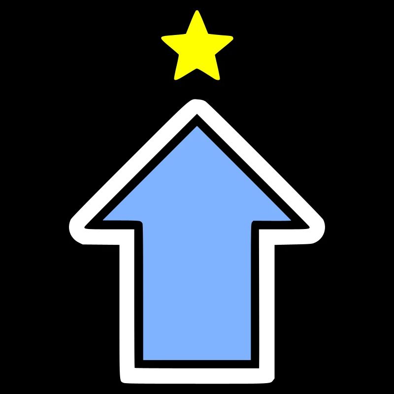 Level Up Arrow Star Gaming Power Vector