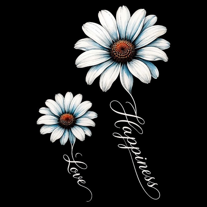 Blue Daisies Happiness and Love