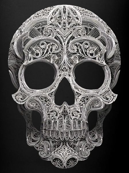 Mandala Skull Ornament