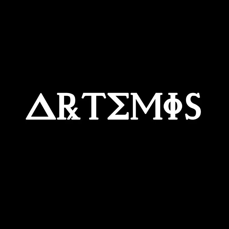 Artemis Design blanc en écriture grecque