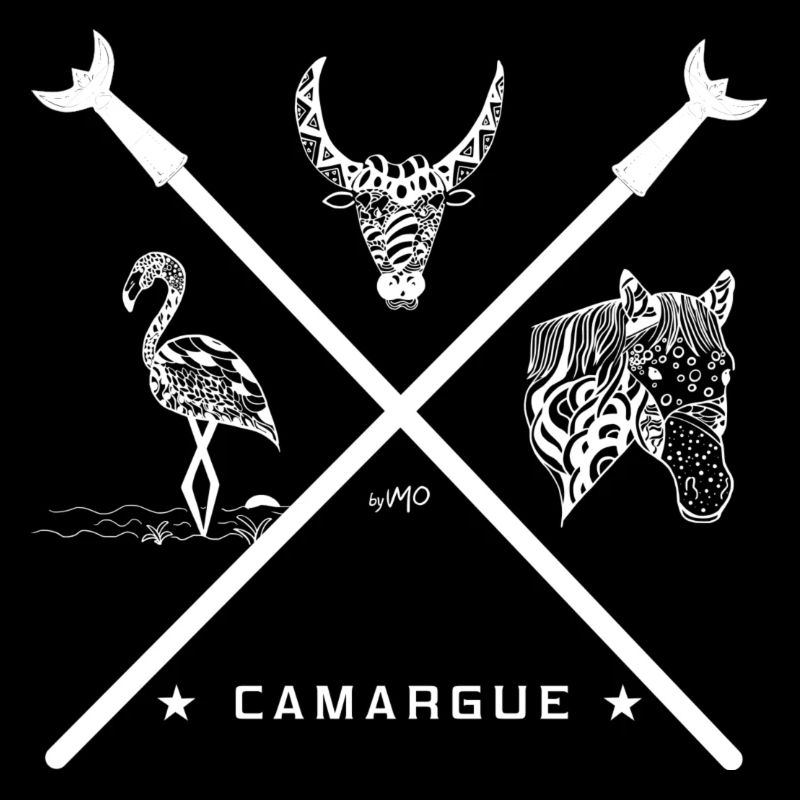 Emblème Camargue blanc