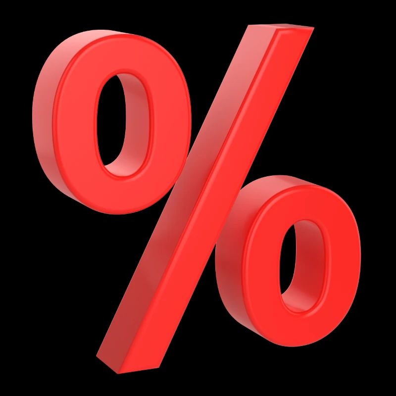 Prozentzeichen Rot 3D