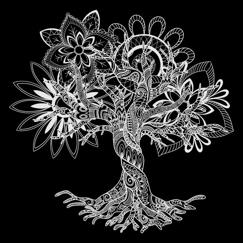 Eiche Geometrisch | Mandala Baum | Boho Natur