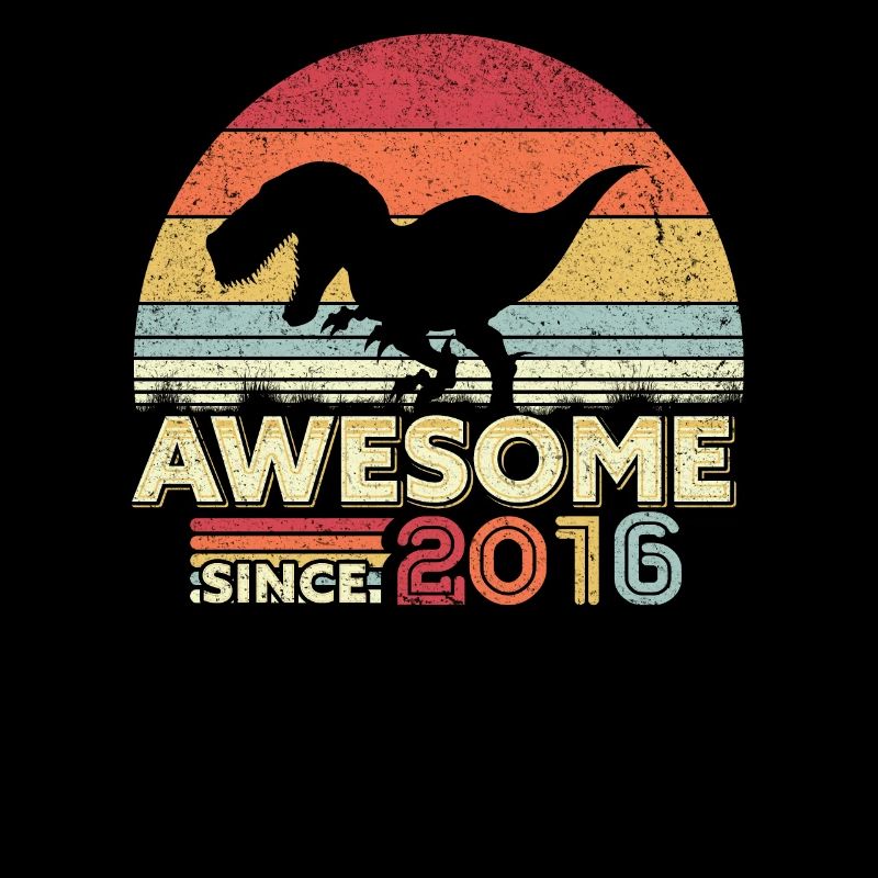 4th Birthday, 4 Year Old Design. TRex, Awesome