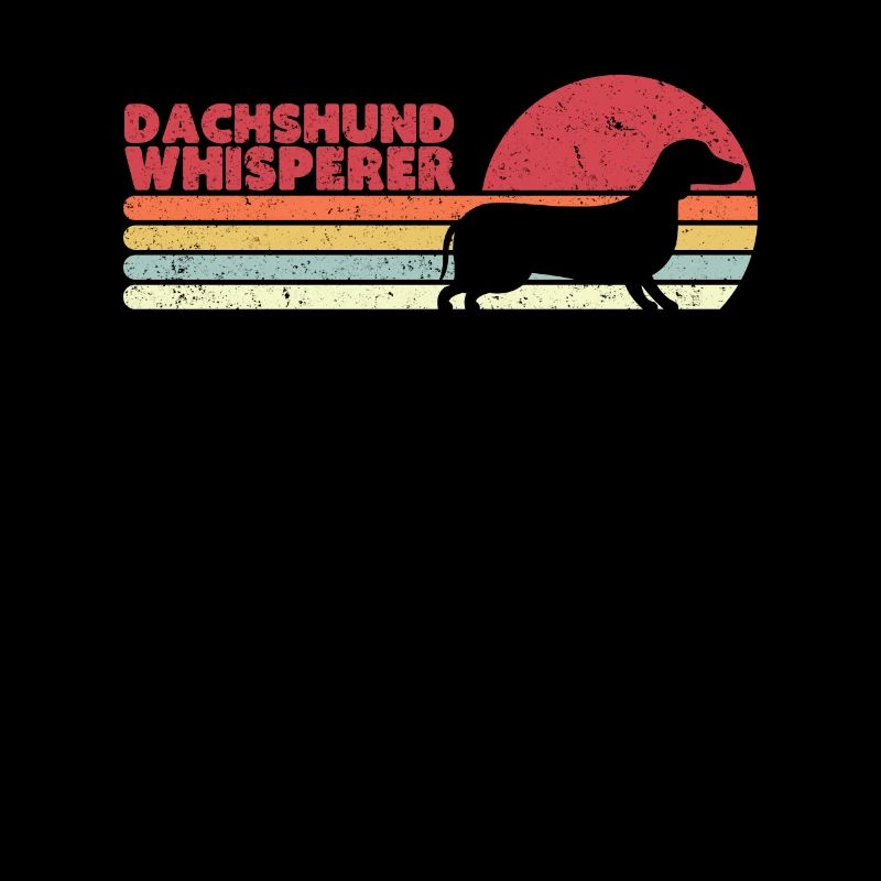 Funny Teckel Whisperer, design rétro