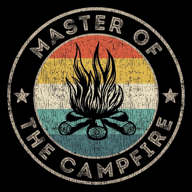 Camping disant garçon scout feu de camp