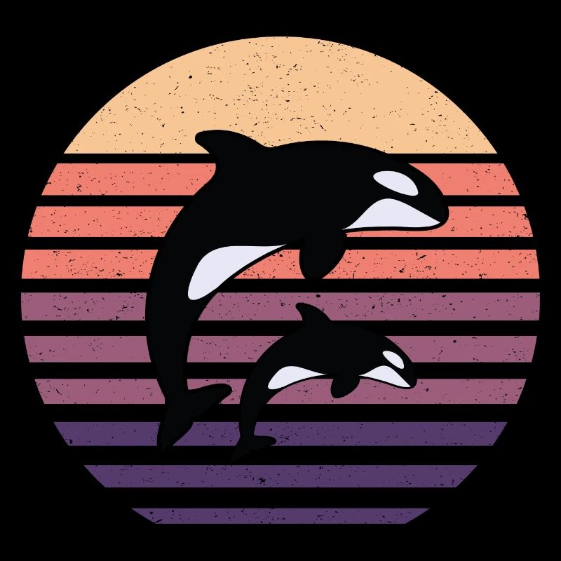 Orques vintage Baleines Épaulards Animaux