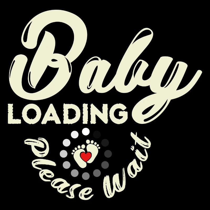Baby wird geladen, werdende Mutter