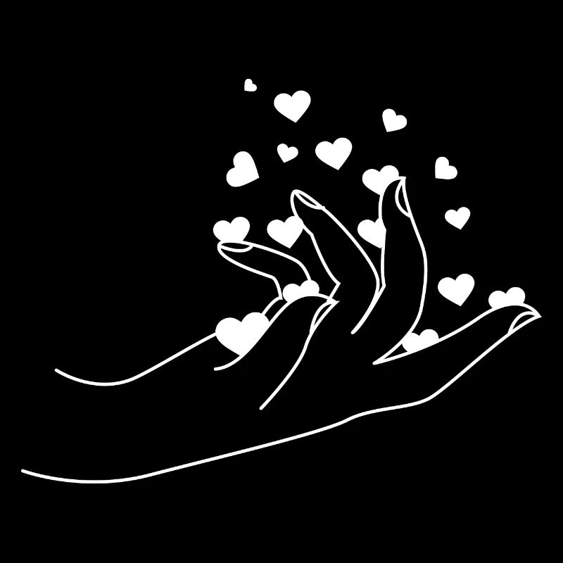 Hand Liebe minimalistisch Herz