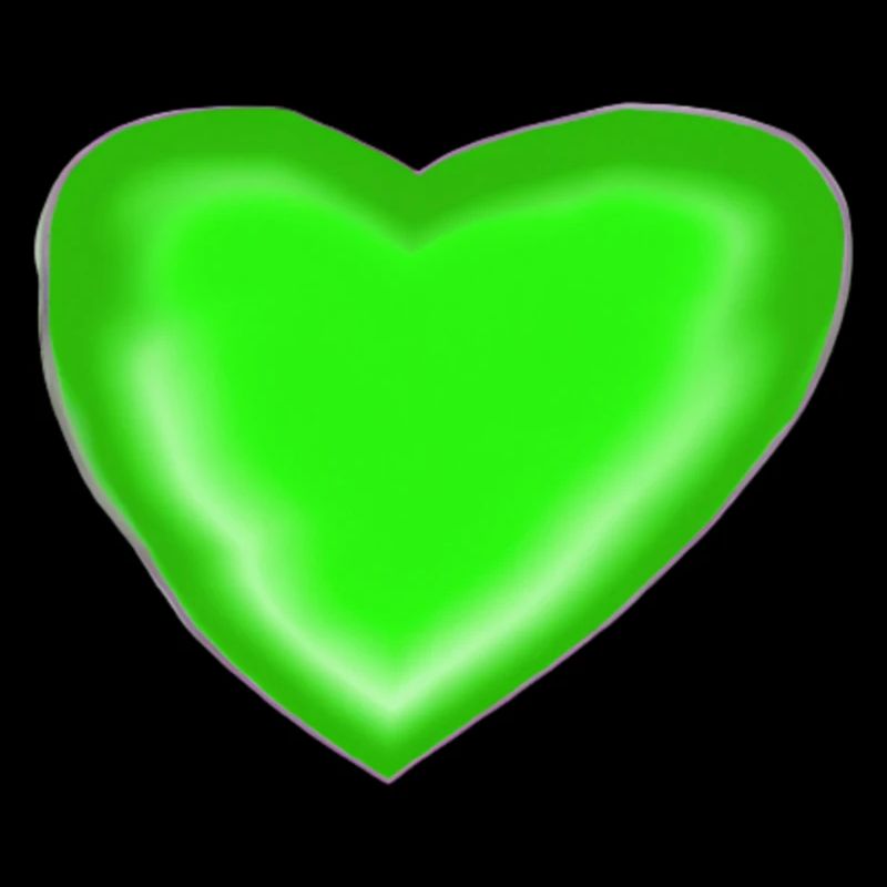 Idée de cadeau vert coeur