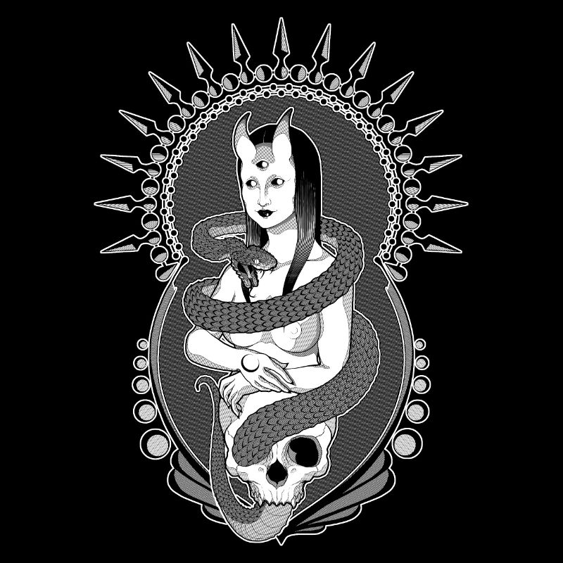 Lady dark Mona Lisa - Black version