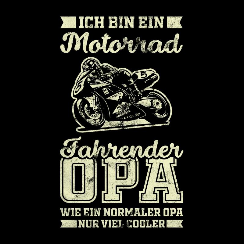 Motorradfahrer Motorrad Opa Vater Geschenk