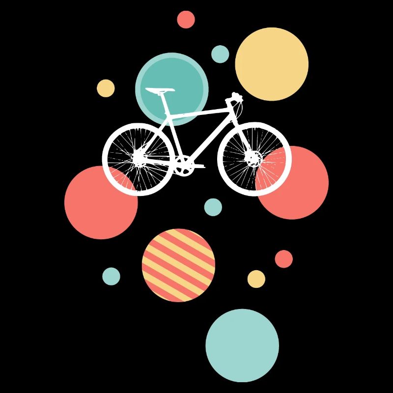 Vélo avec des points colorés joyeux
