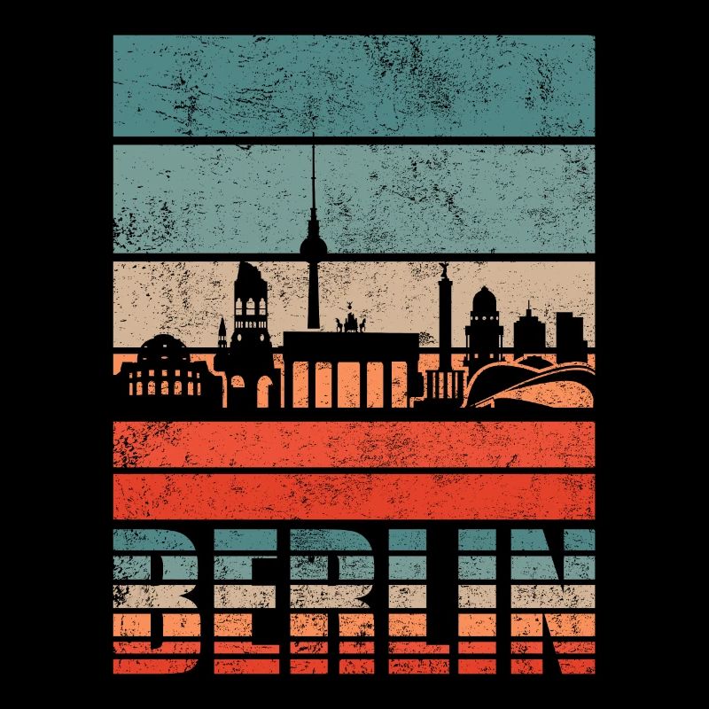 Berlin Stadt Berliner Skyline Retro Geschenkidee