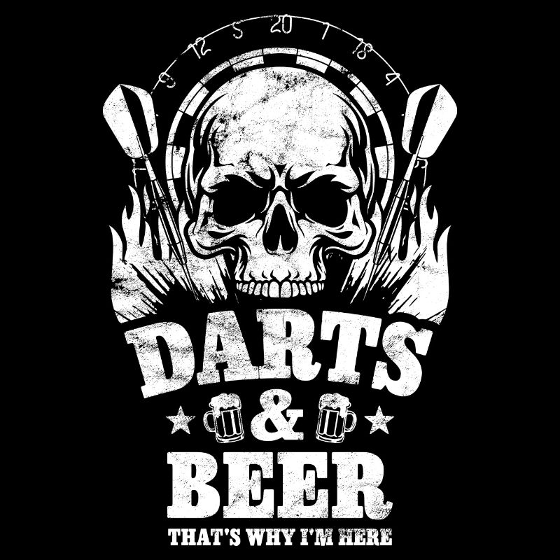 Dart Totenkopf - Darts & Beer That's Why Im Here