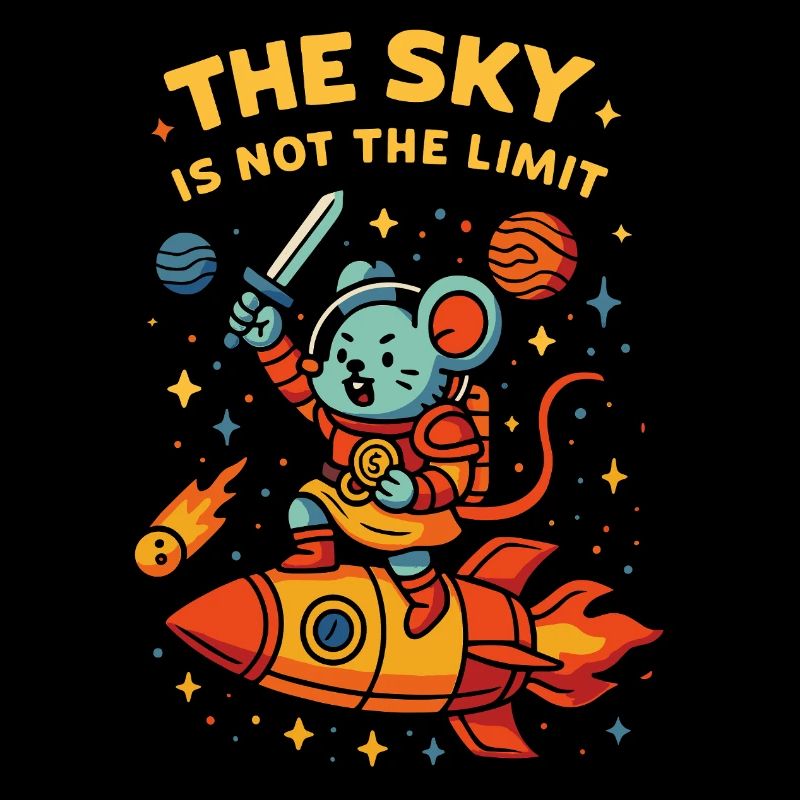 Spacemouse on rocket - Sky is not the limit