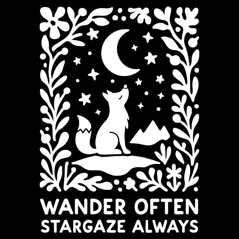 Wander Often Stargaze Always Fox Design