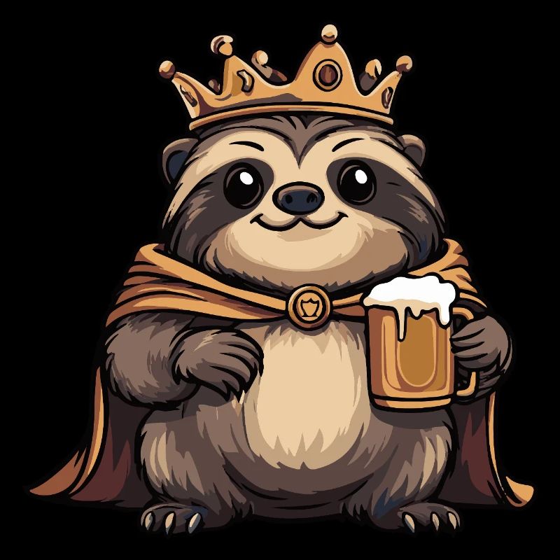 Faultier Bier Lustig