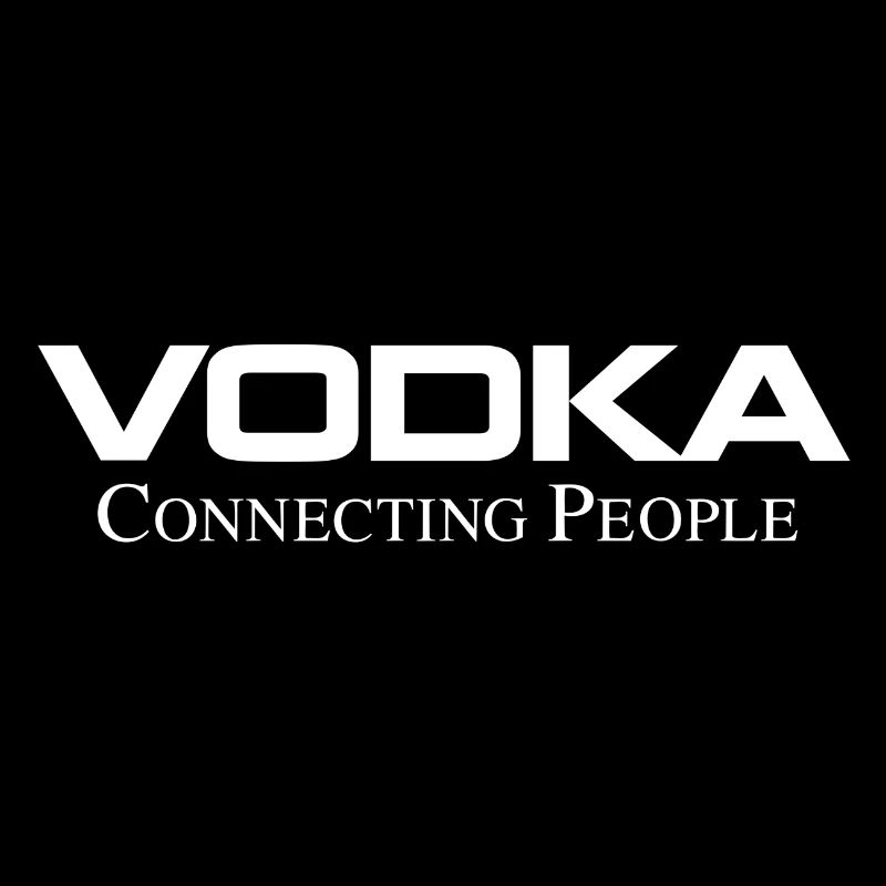 Vodka - Connecting People. Parodie Shirt (Hell)