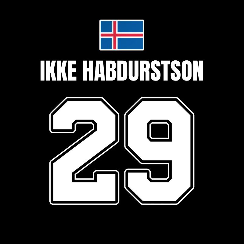 Fußball Island Sauf Trikot Ikke Habdurstson 29