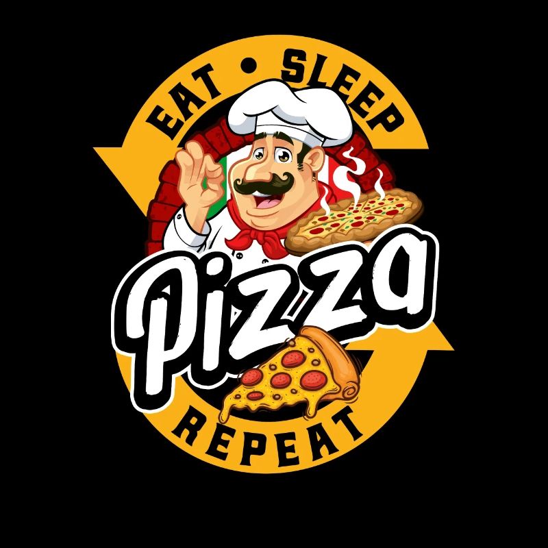 Pizza Baker Pizzeria Manger Dormir Pizza Répéter