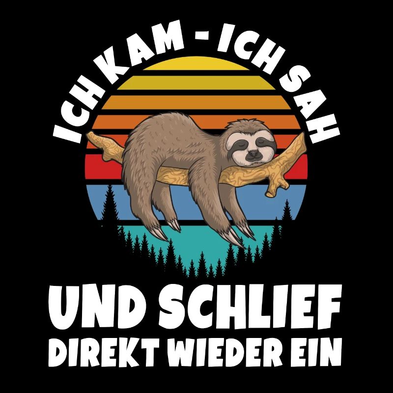 Lustiges Faultier Morgenmuffel Langschläfer