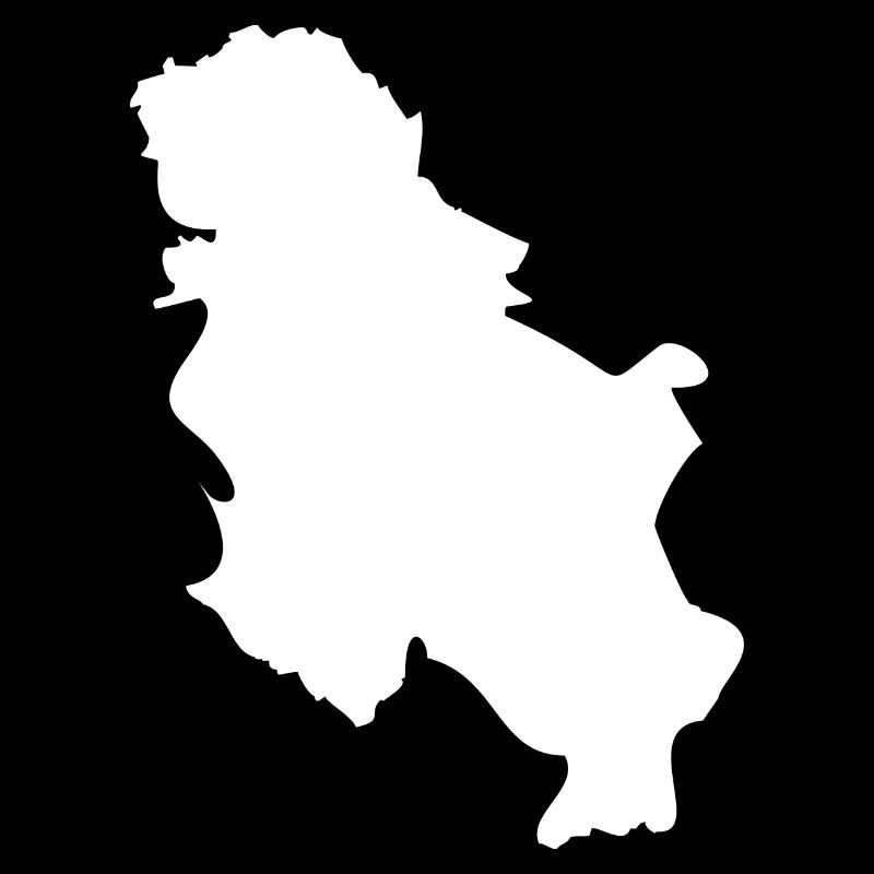 Serbia map flag